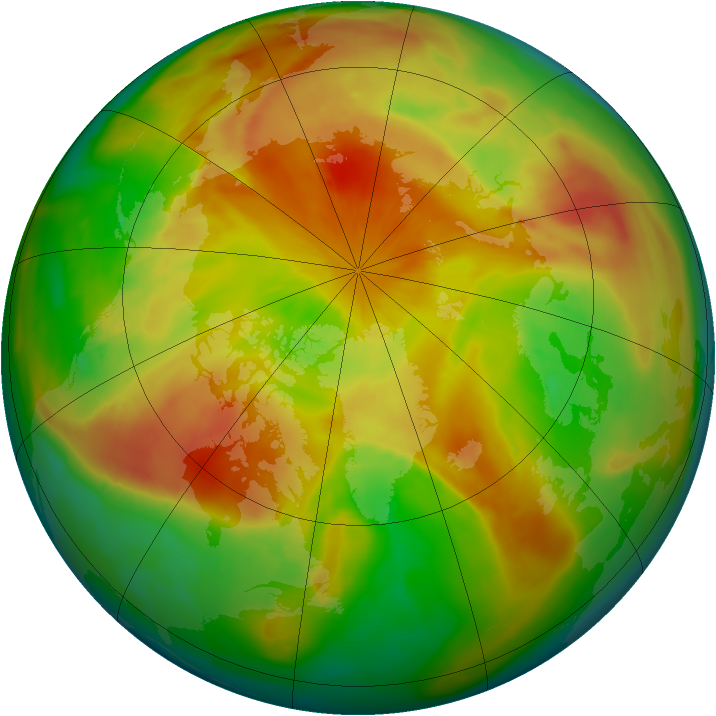 Arctic ozone map for 24 April 2009